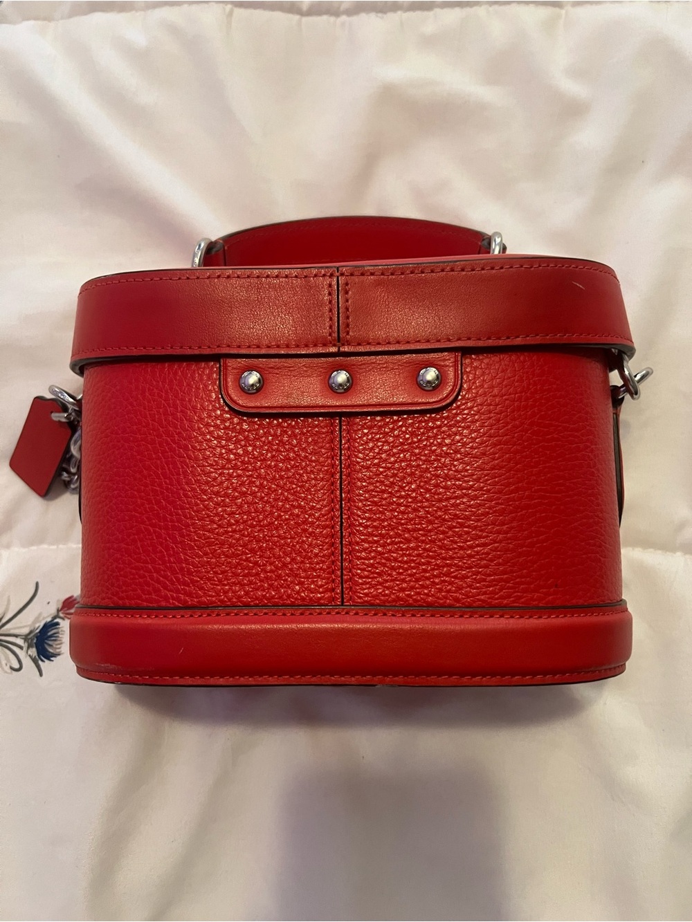 Coach Red and Silver Vanity with Detachable Strap - Picture 3 of 6